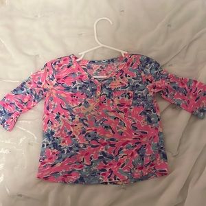 Lilly Pulitzer 3/4 Sleeve Tee Size 2-3Y